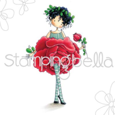 Stamping Bella Cling Stamp - Garden Girl Rose